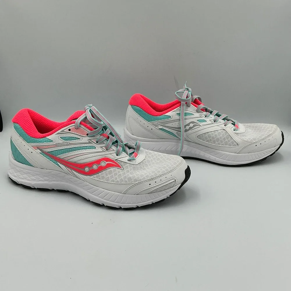 Saucony‎ Women S S20561-2 White Teal Pink Running Shoes Sneakers Size 9 NwoB